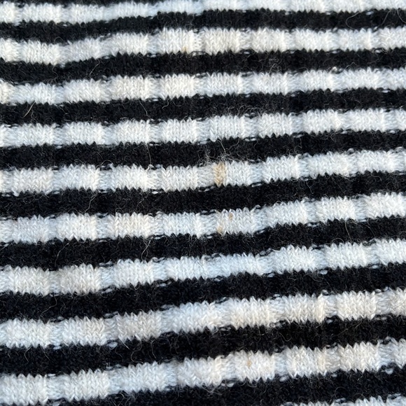 Madewell Black/White Striped Colette Leamore Wool/Alpaca Blend Sweater - Picture 10 of 11